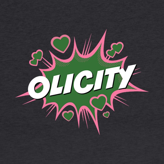 Olicity - Pink & Green Action Bubble by FangirlFuel